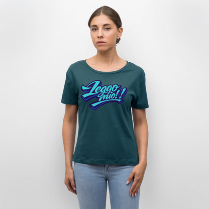 Leggomio Design – Rundhals Frauen Bio-T-Shirt - Dunkles Petrol