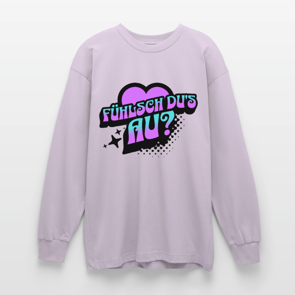 Fühlsch du‘s au Design – Oversized Langarmshirt - verblasstes Lila