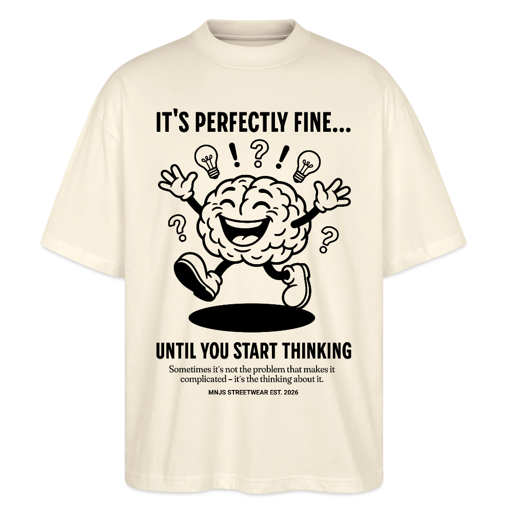Brain Design – Oversized Unisex Bio T-Shirt - Natur