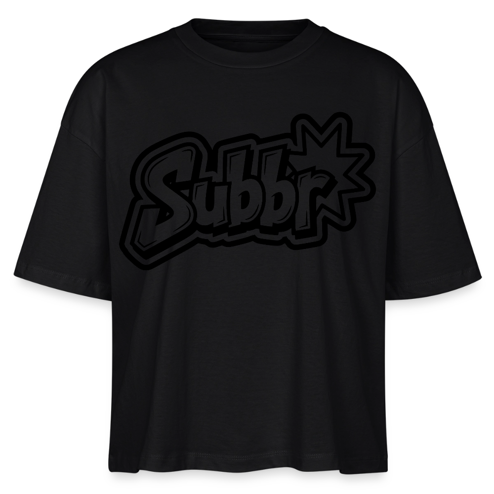 Subbr Design – Frauen Boxy Bio-T-Shirt - Schwarz