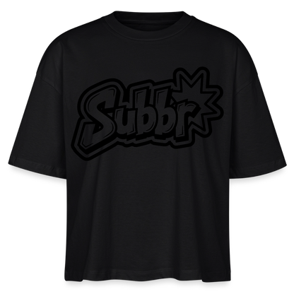 Subbr Design – Frauen Boxy Bio-T-Shirt - Schwarz