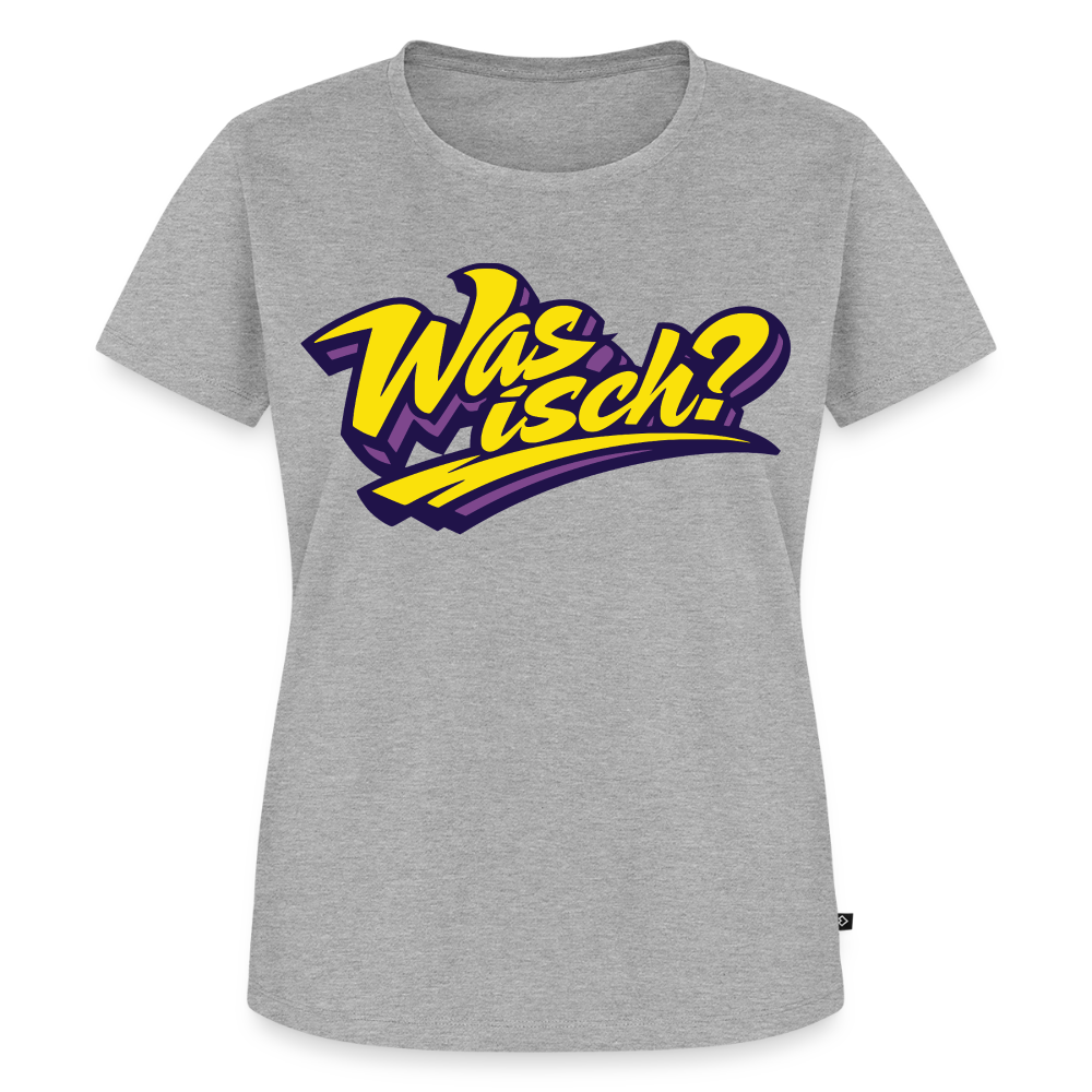 Was isch? Design – Frauen Premium T-Shirt - Grau meliert