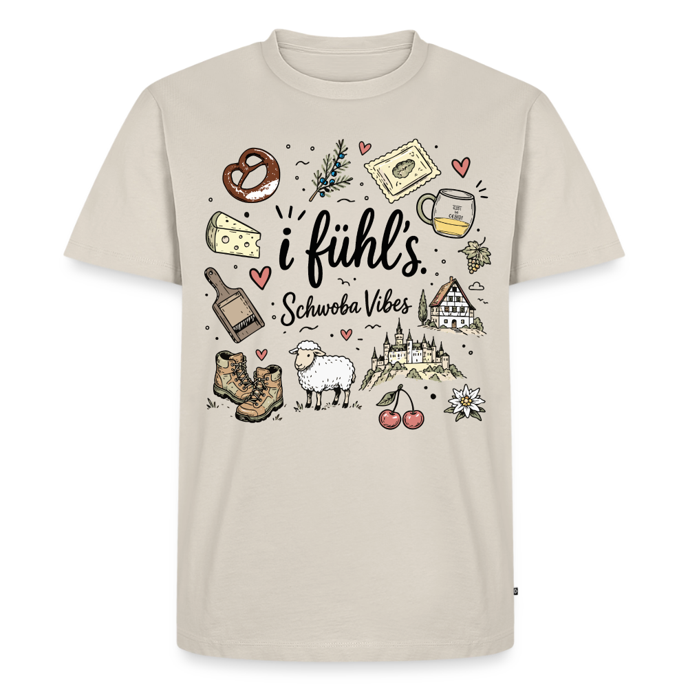 Alb Liebe Design – Männer Premium T-Shirt - Beige