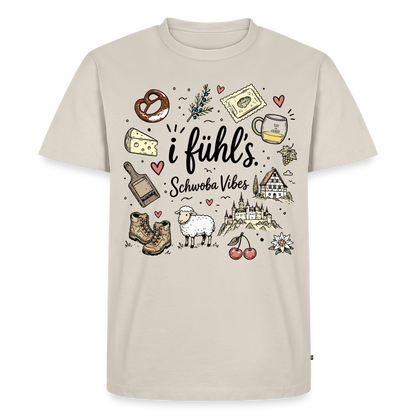 Alb Liebe Design – Männer Premium T-Shirt - Beige