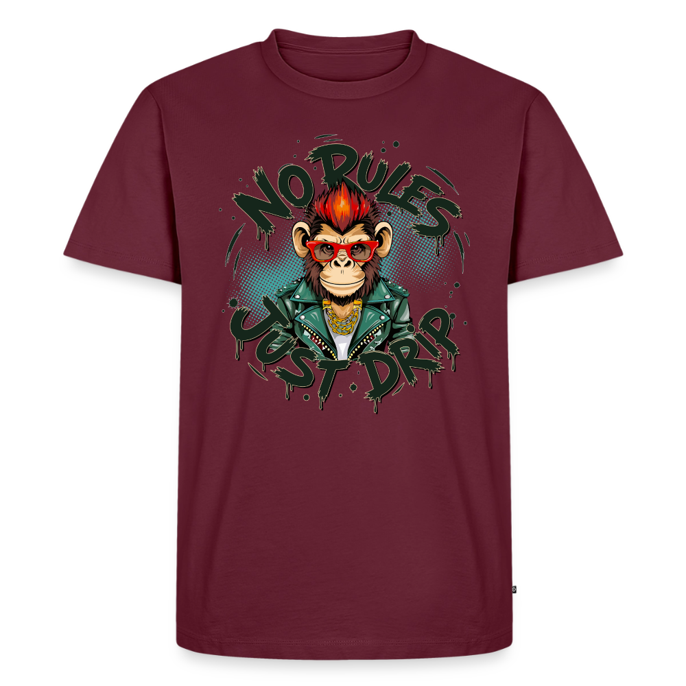Monkey No Rules Design – Männer Premium T-Shirt - Burgunderrot
