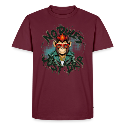 Monkey No Rules Design – Männer Premium T-Shirt - Burgunderrot