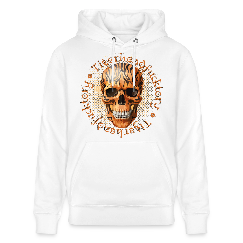 Tiger skull Design – Unisex Bio-Hoodie - Weiß