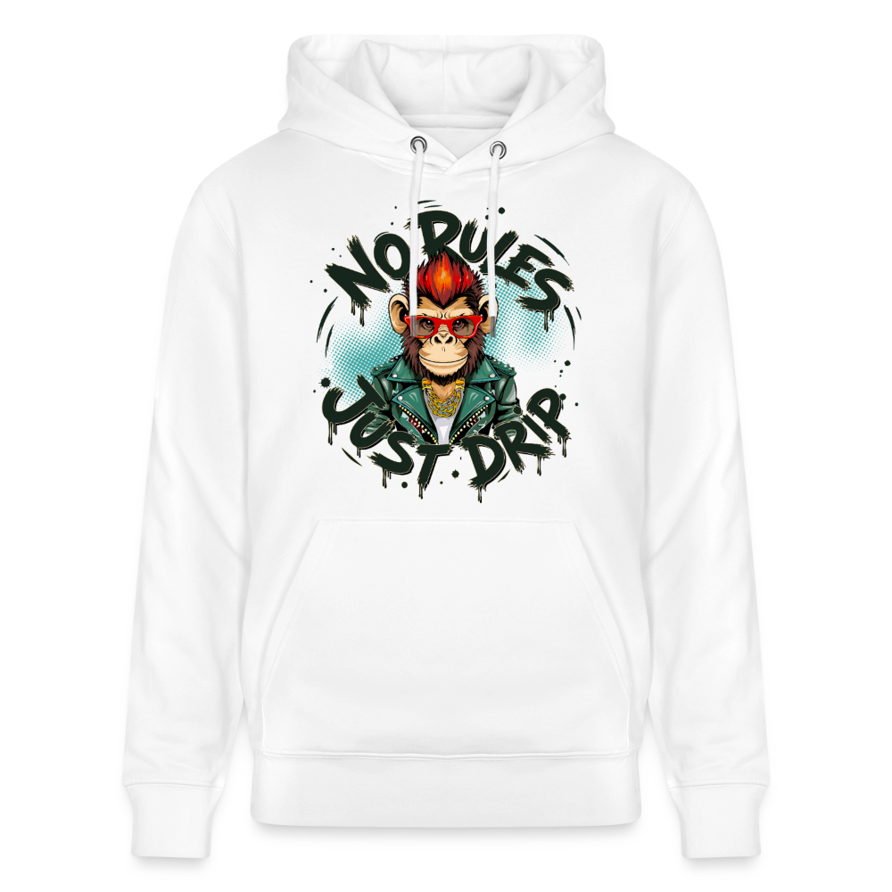 Monkey No Rules Design – Unisex Bio-Hoodie - Weiß