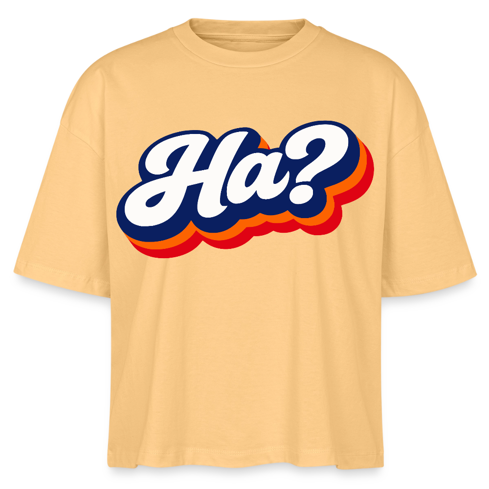 Ha? Design – Frauen Boxy Bio-T-Shirt - Mispel