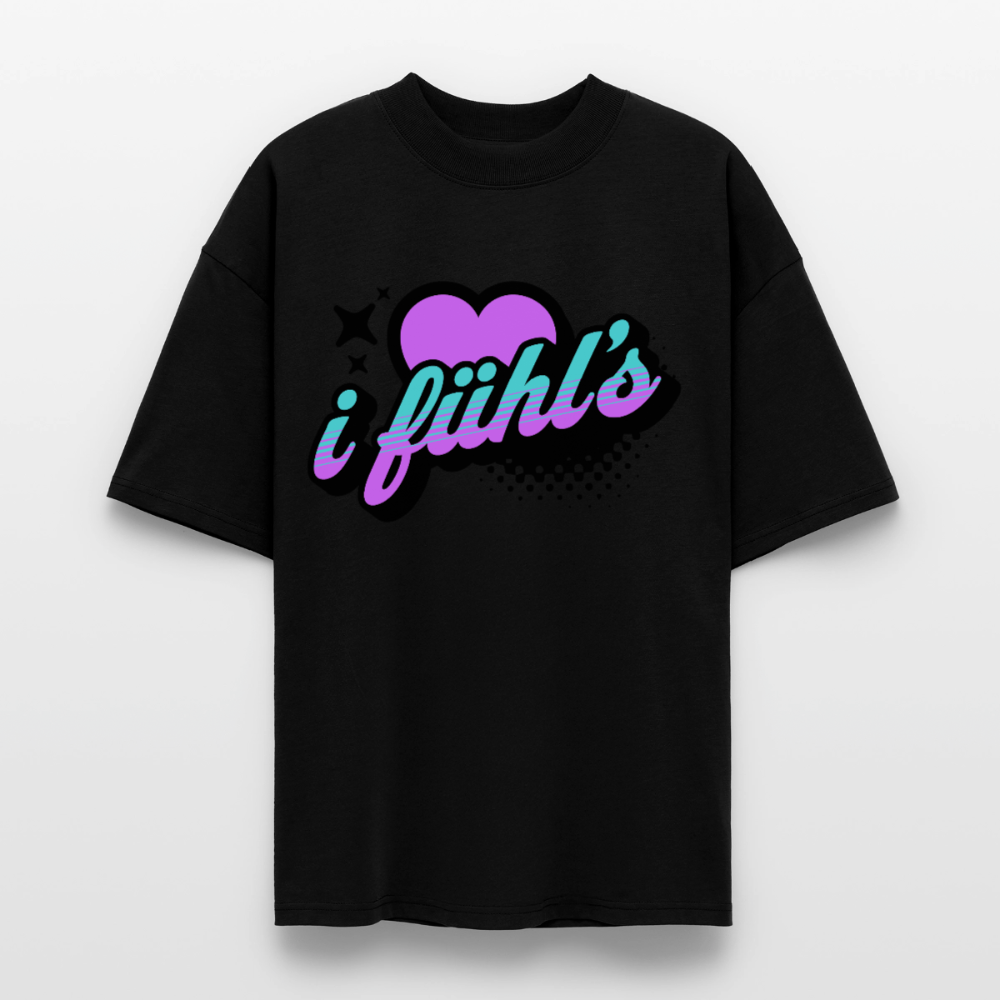 i fühl‘s Design – Oversized Unisex Bio T-Shirt - Schwarz