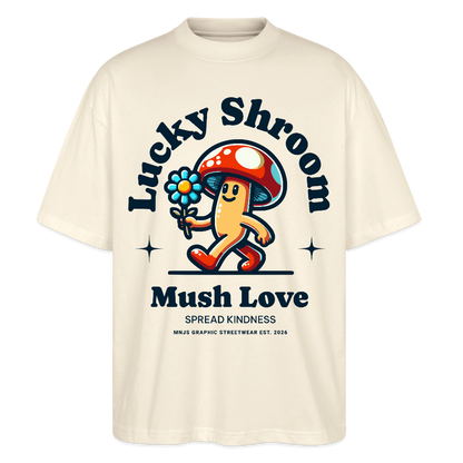 Lucky Shroom Design – Oversized Unisex Bio T-Shirt - Natur