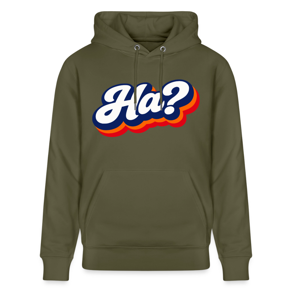 Ha? Design – Unisex Bio-Hoodie - Khaki Grün