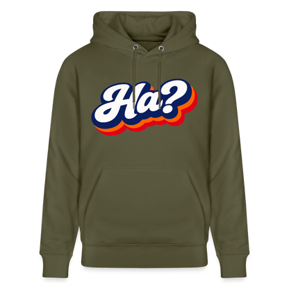 Ha? Design – Unisex Bio-Hoodie - Khaki Grün