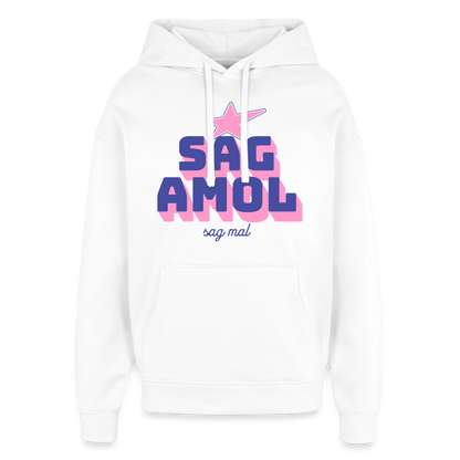 Sagamol Design – Oversized Unisex Hoodie - Weiß