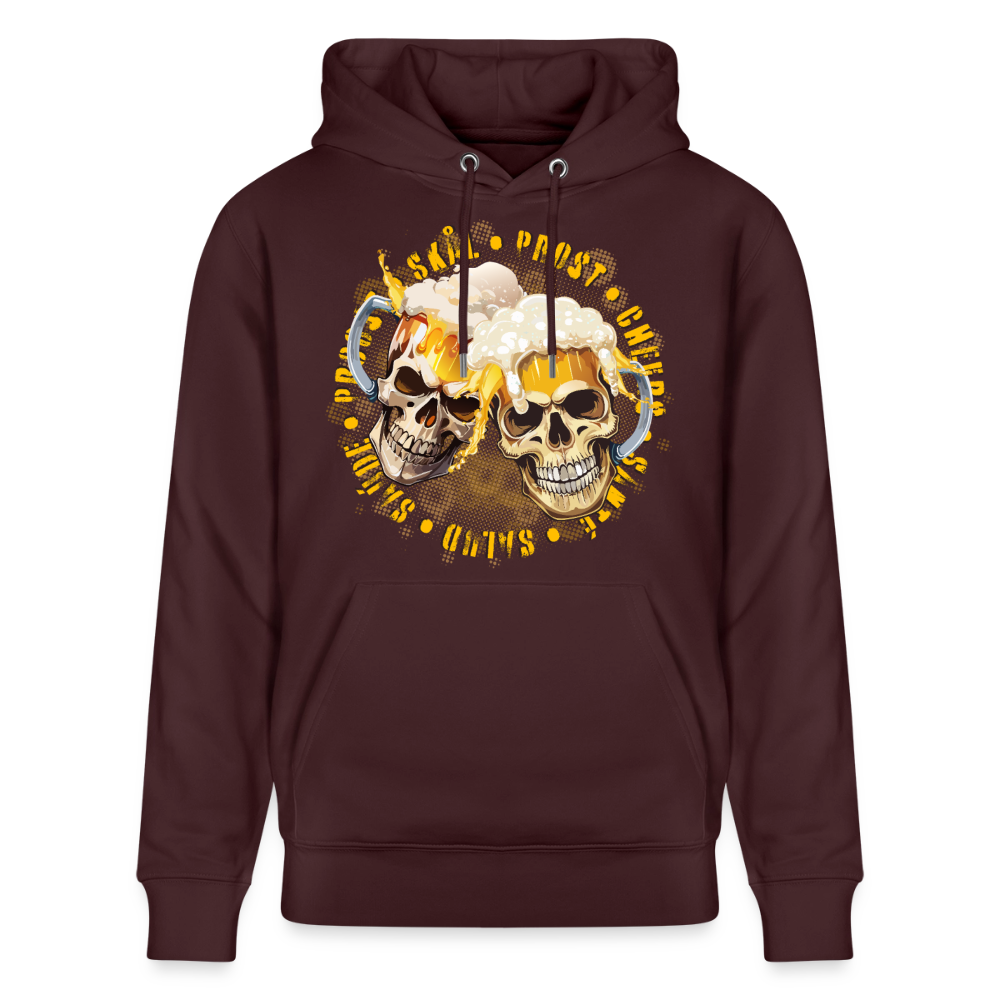 Party Skull Design – Unisex Bio-Hoodie - Maroon