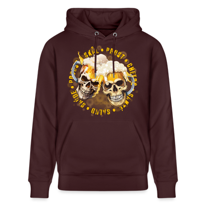 Party Skull Design – Unisex Bio-Hoodie - Maroon