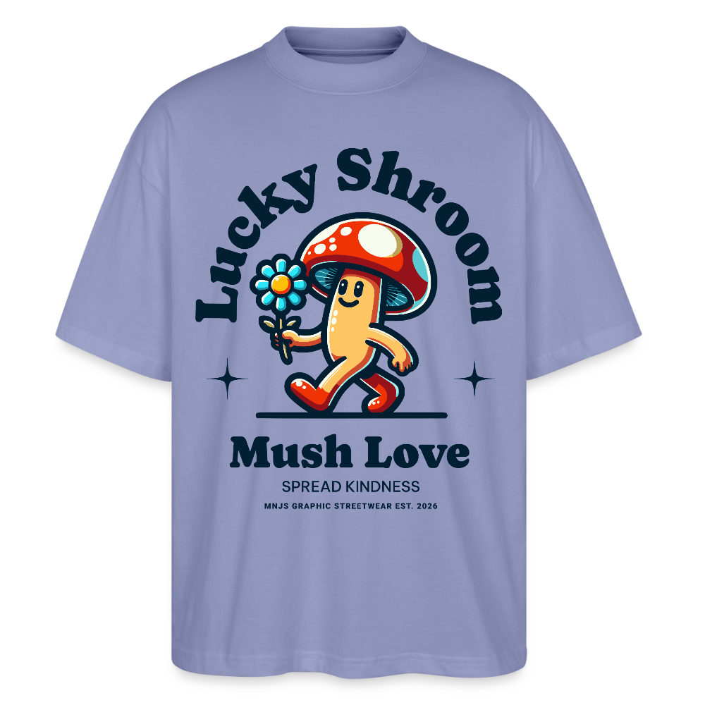 Lucky Shroom Design – Oversized Unisex Bio T-Shirt - Violett