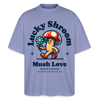 Lucky Shroom Design – Oversized Unisex Bio T-Shirt - Violett