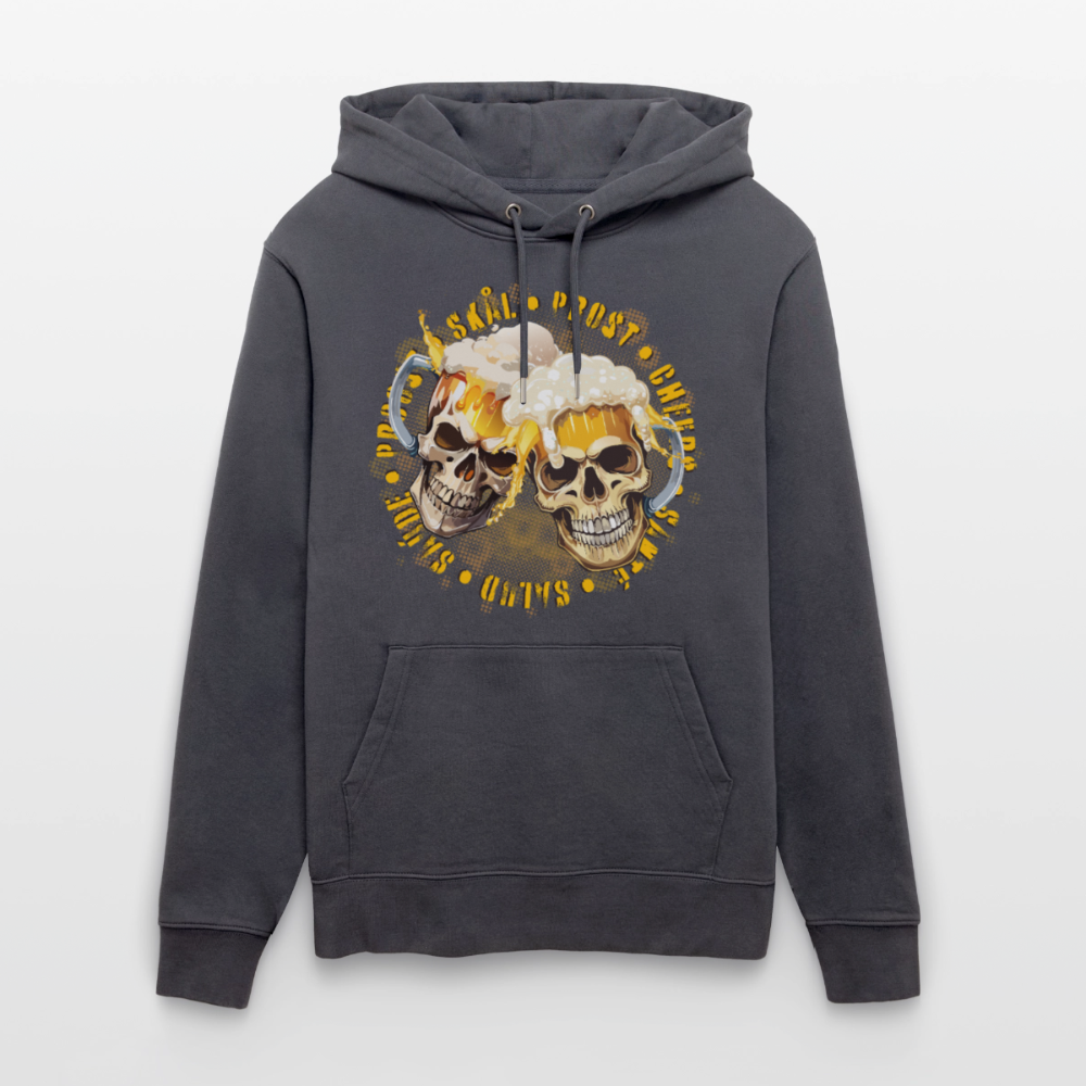 Party Skull Design – Unisex Bio-Hoodie - Indigoblau