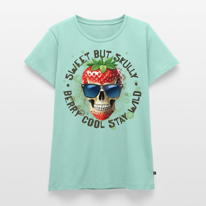Strawberry Skull Design – Frauen Premium T-Shirt - Mint 
