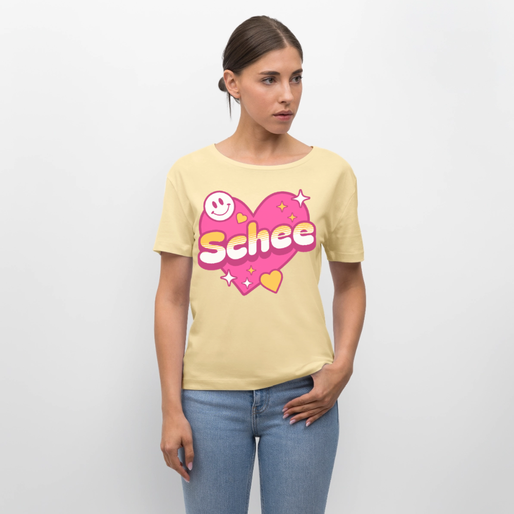 Schnee Design – Rundhals Frauen Bio-T-Shirt - Creme