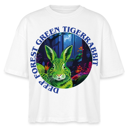 Tiger Rabbit Design – Frauen Boxy Bio-T-Shirt - Weiß