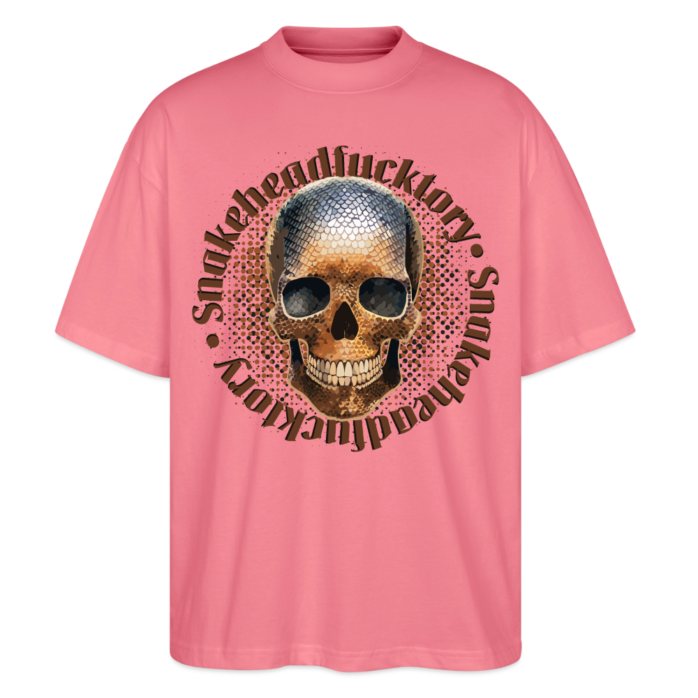 Snake Skull Design – Oversized Unisex Bio T-Shirt - Pink 