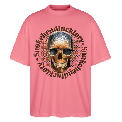 Snake Skull Design – Oversized Unisex Bio T-Shirt - Pink 