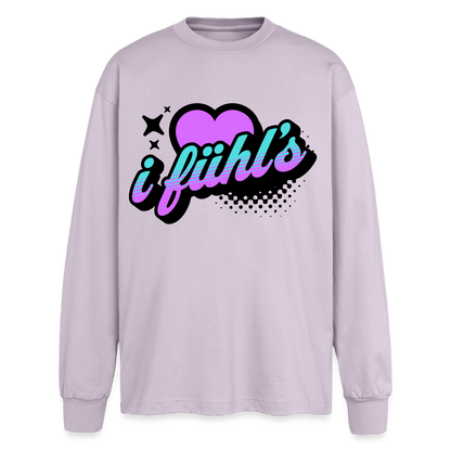 i fühl‘s Design – Oversized Langarmshirt - verblasstes Lila