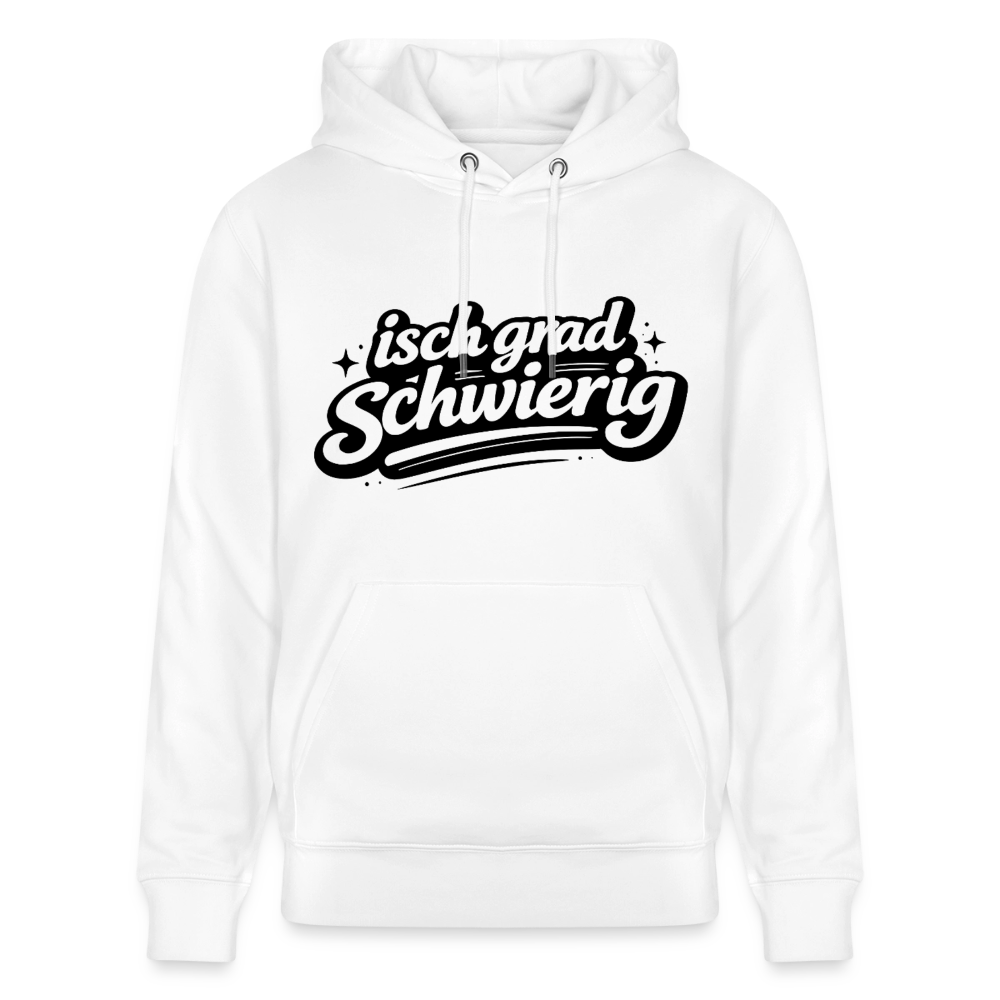 Isch grad schwierig Design – Unisex Bio-Hoodie - Weiß