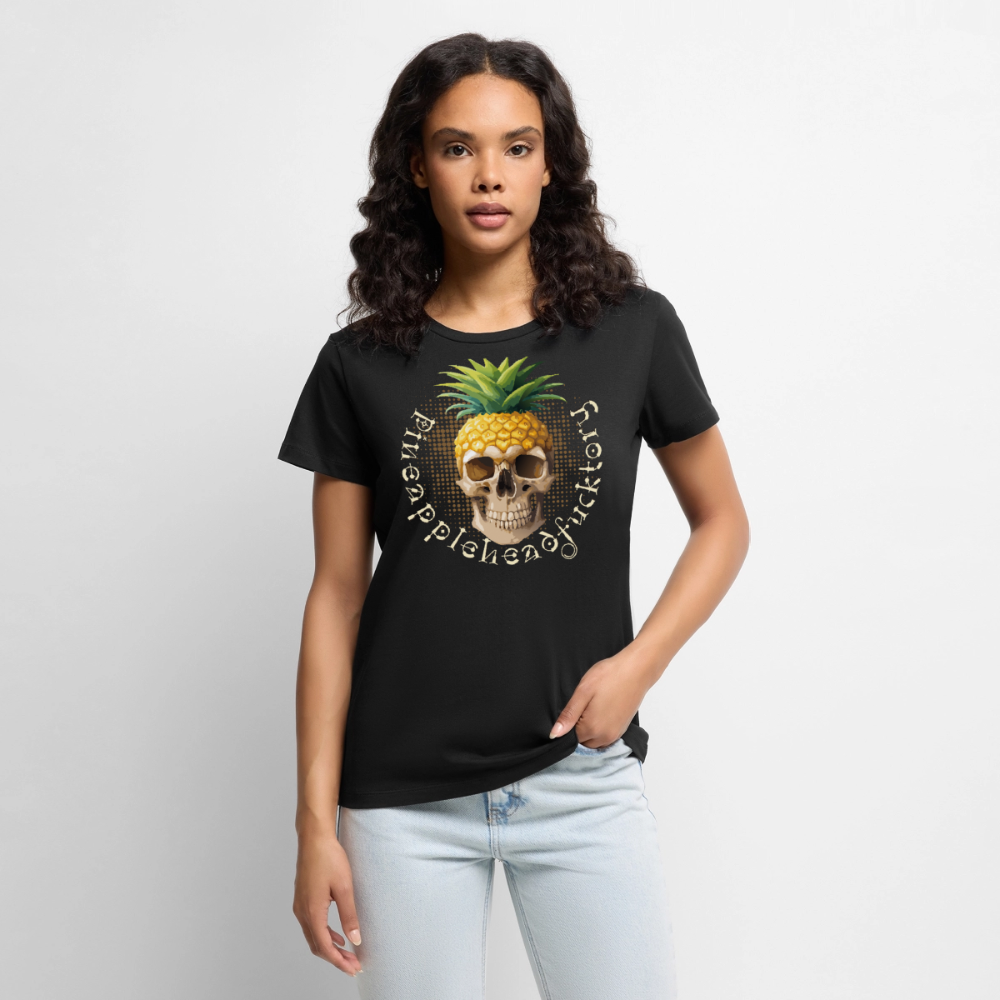 Pineapple Skull Design - Frauen Premium T-Shirt - Schwarz