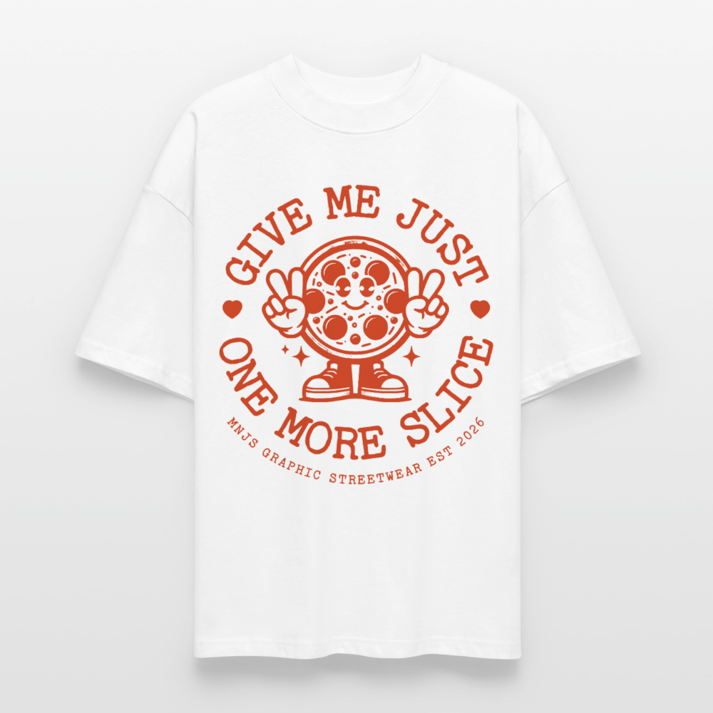 Pizza Design – Oversized Unisex Bio T-Shirt - Weiß