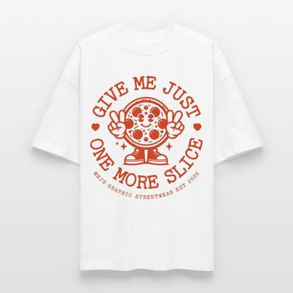 Pizza Design – Oversized Unisex Bio T-Shirt - Weiß