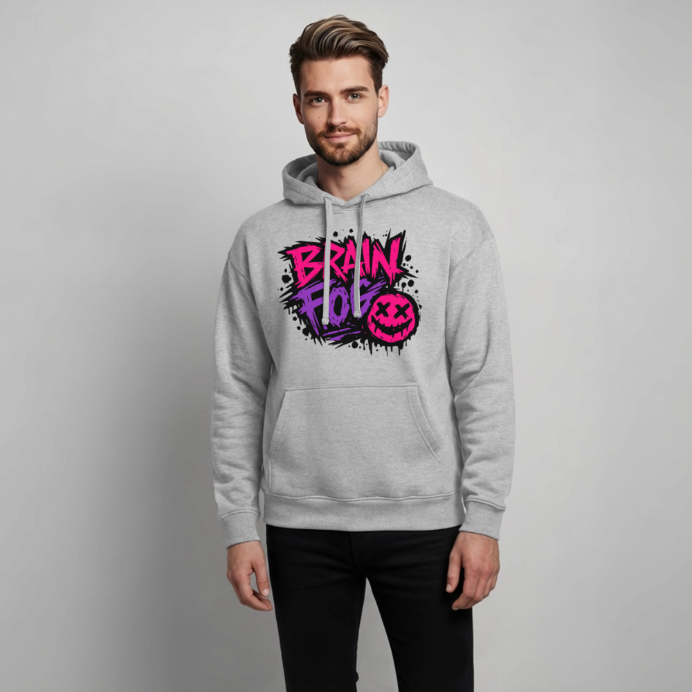 Brain Fog Design – Oversized Unisex Hoodie - Grau meliert
