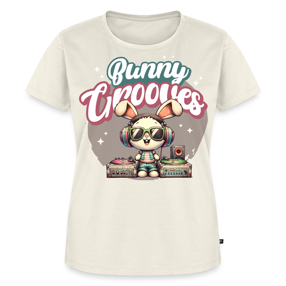 Bunny Grooves Design – Frauen Premium T-Shirt - Naturweiß