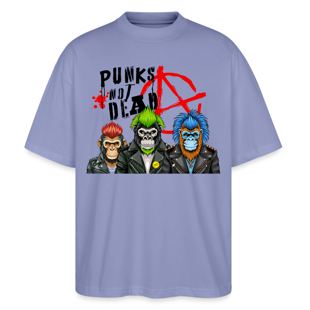 Punks Not Dead Design – Oversized Unisex Bio T-Shirt - Violett