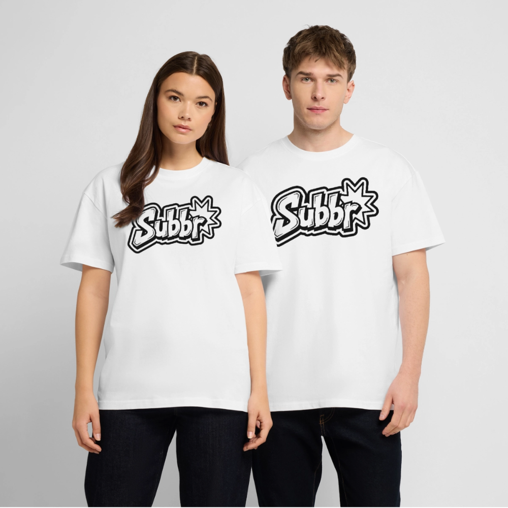 Subbr Design – Oversized Unisex Bio T-Shirt - Weiß
