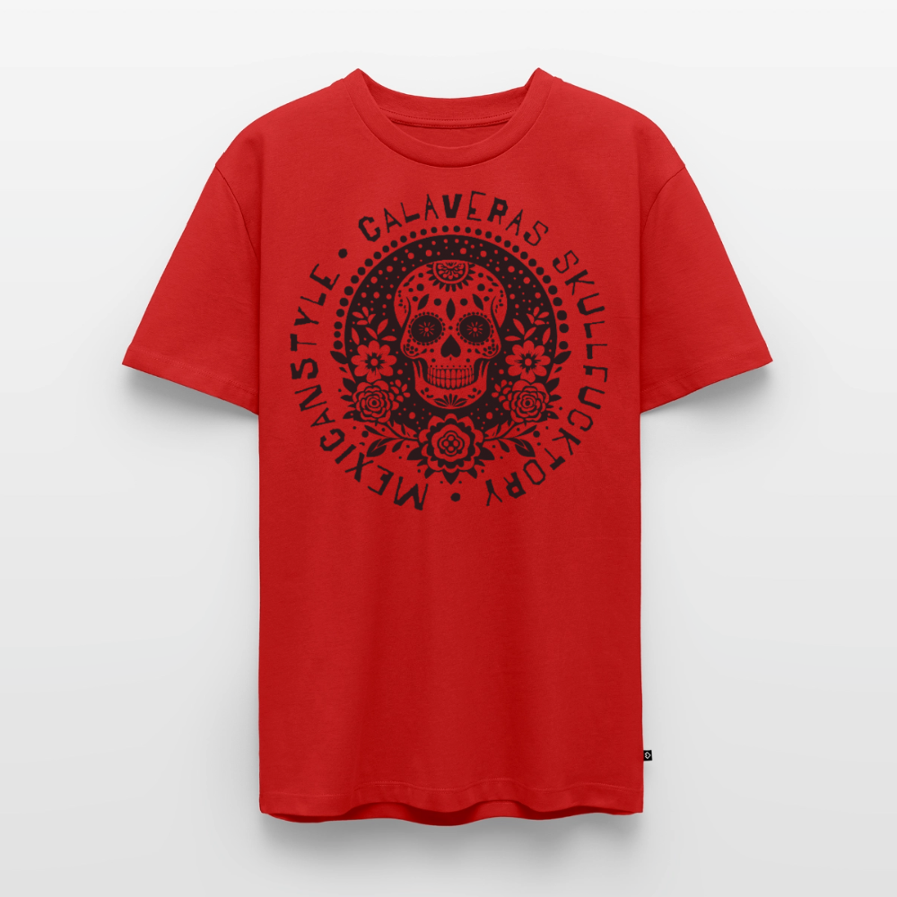 Sugar Skull Black Design - Männer Premium T-Shirt - Rot