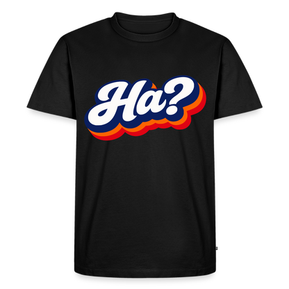 Ha? Design – Männer Premium T-Shirt - Schwarz