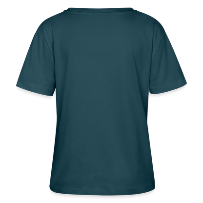 Mandala Türkis Design – Rundhals Frauen Bio-T-Shirt - Dunkles Petrol