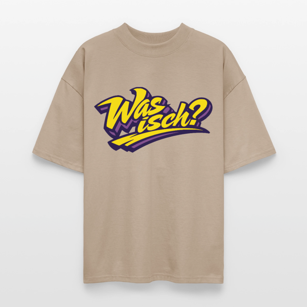 Was isch? Design – Oversized Unisex Bio T-Shirt - Steingrau