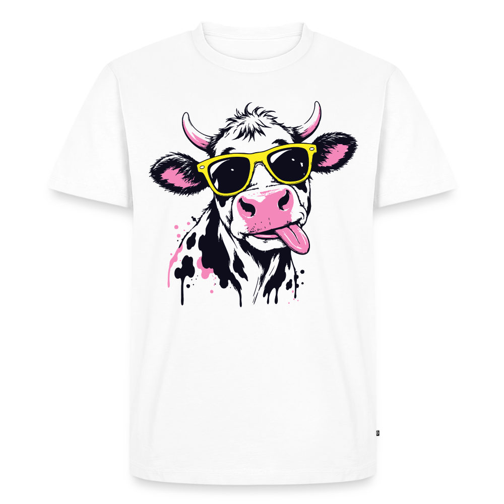 Street Cow Design – Männer Premium T-Shirt - Weiß