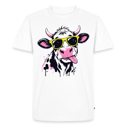 Street Cow Design – Männer Premium T-Shirt - Weiß