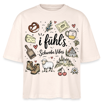 Alb Liebe Design – Frauen Boxy Bio-T-Shirt - Natur