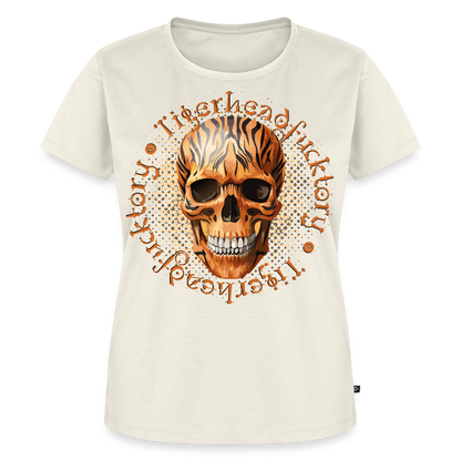 Tiger Skull Design – Frauen Premium T-Shirt - Naturweiß
