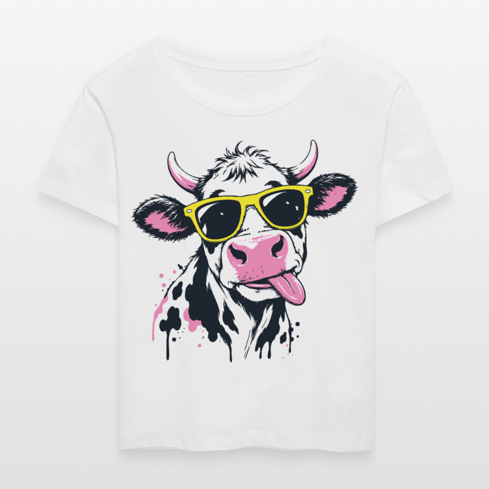 Street Cowboy Design – Rundhals Frauen Bio-T-Shirt - Weiß