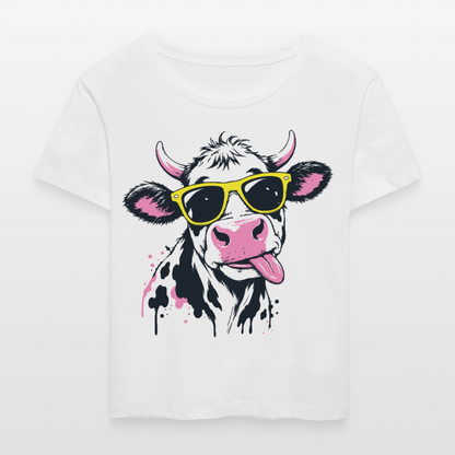 Street Cowboy Design – Rundhals Frauen Bio-T-Shirt - Weiß