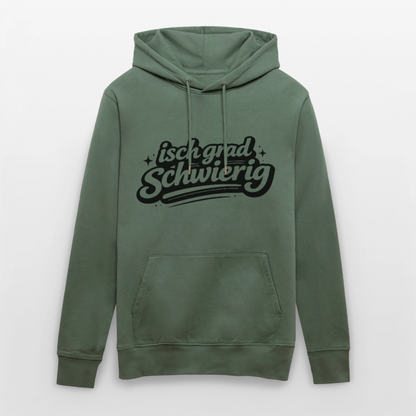 Isch grad schwierig Design – Unisex Bio-Hoodie - Tanngrün