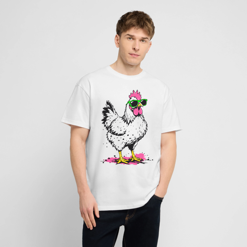 Street Chicken Design – Oversized Unisex Bio T-Shirt - Weiß