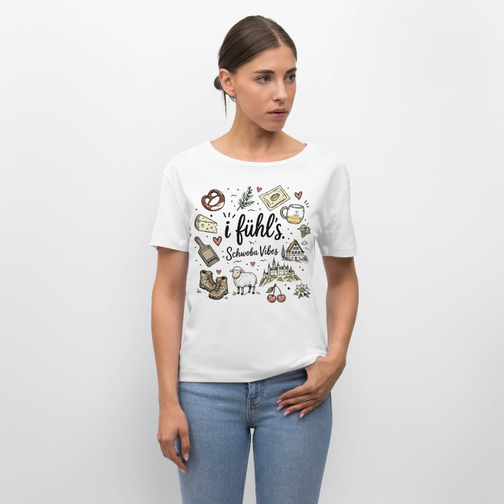 Rundhals Frauen Bio-T-Shirt - Weiß